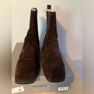Vagabond Shoemaker Brown Suede Bootie Size 12 mint condition w/box size 12/E-42